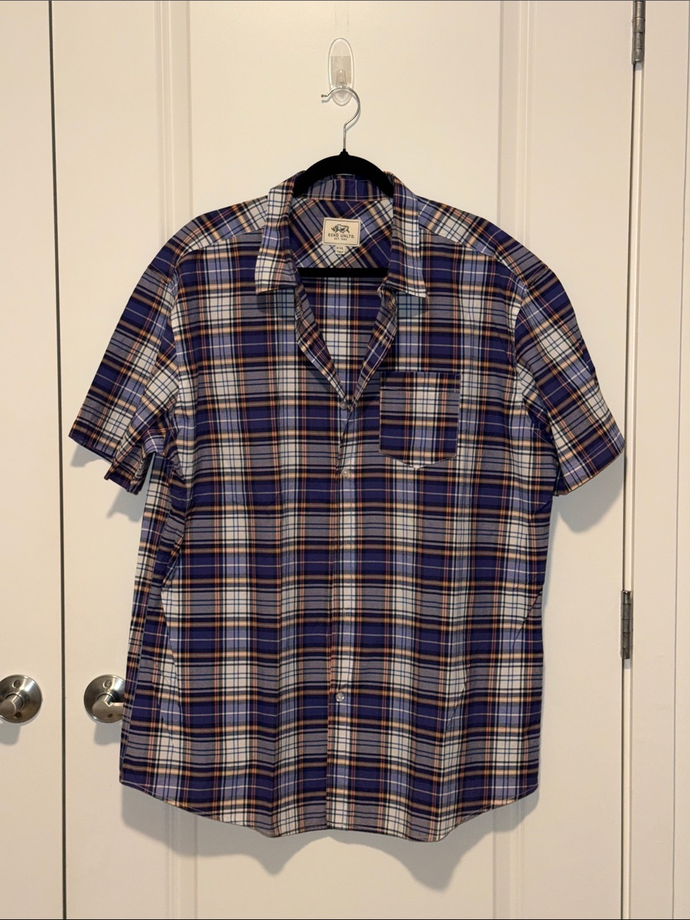 Ecko Unlimited Men's Short-Sleeve Plaid Button-Down Shirt